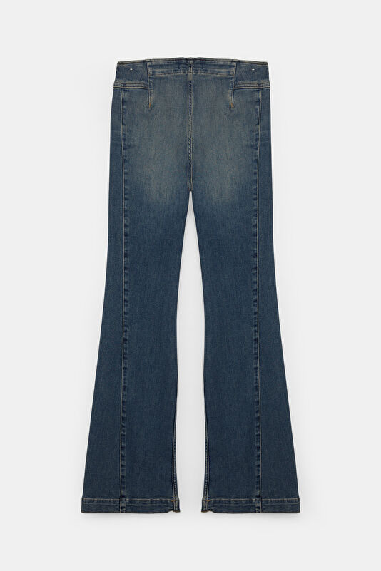 Blue Women's Straight Leg Trousers 2