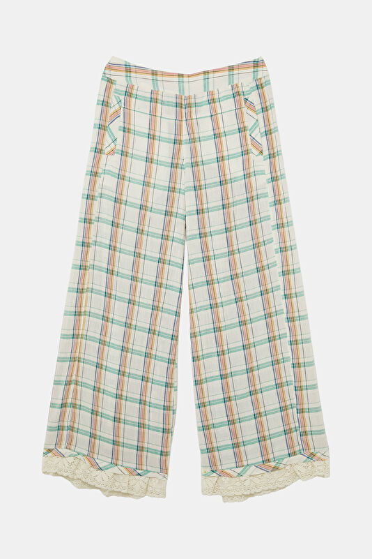 Çok Renkli Wide Leg Kadın Pantolon