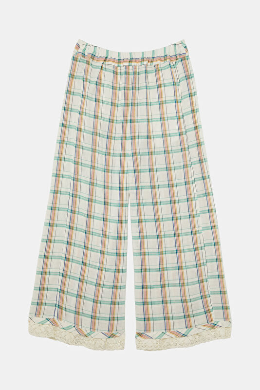 Çok Renkli Wide Leg Kadın Pantolon 2