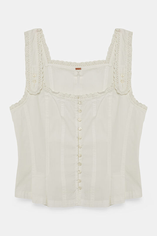 White Sleeveless Women's Blouse