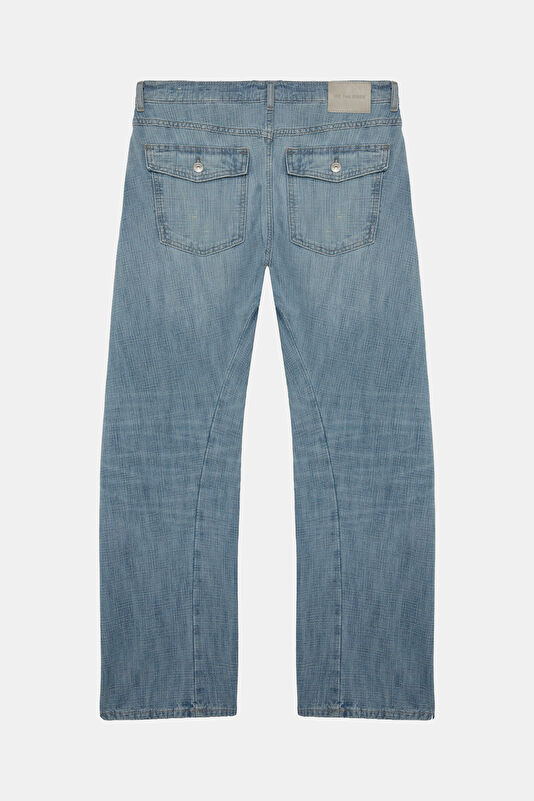 Light Blue Wide Leg Women's Trousers 2
