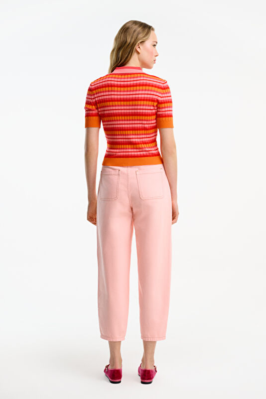 Pembe Barrel Kadın Pantolon 2