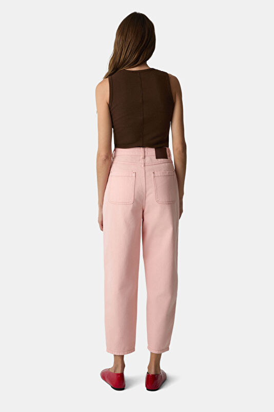 Pembe Barrel Kadın Pantolon 3