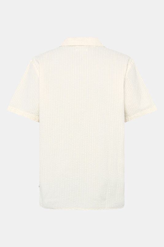 Relax Fit Ecru Patterned Resort Collar Men's Shirt 2
