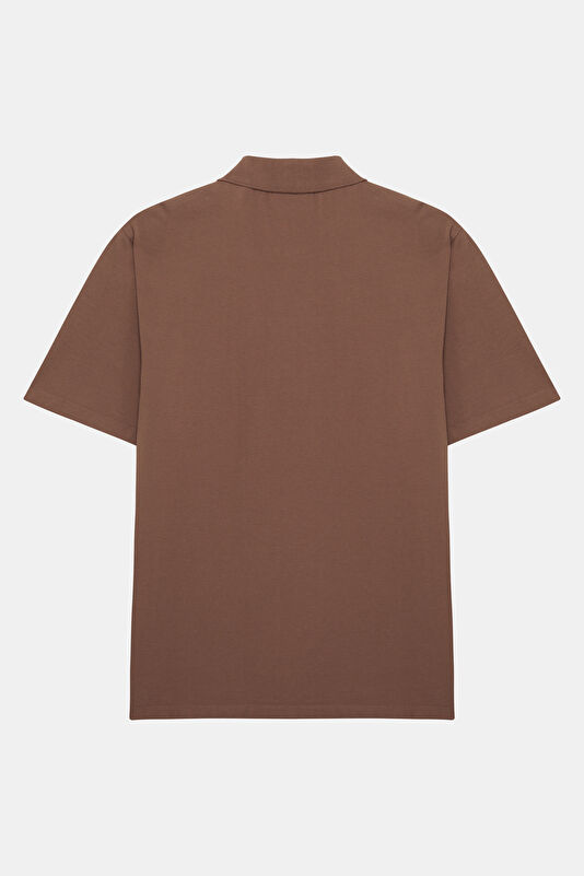 Relaxed Fit Men's Polo Shirt (Dusty Rose) 2