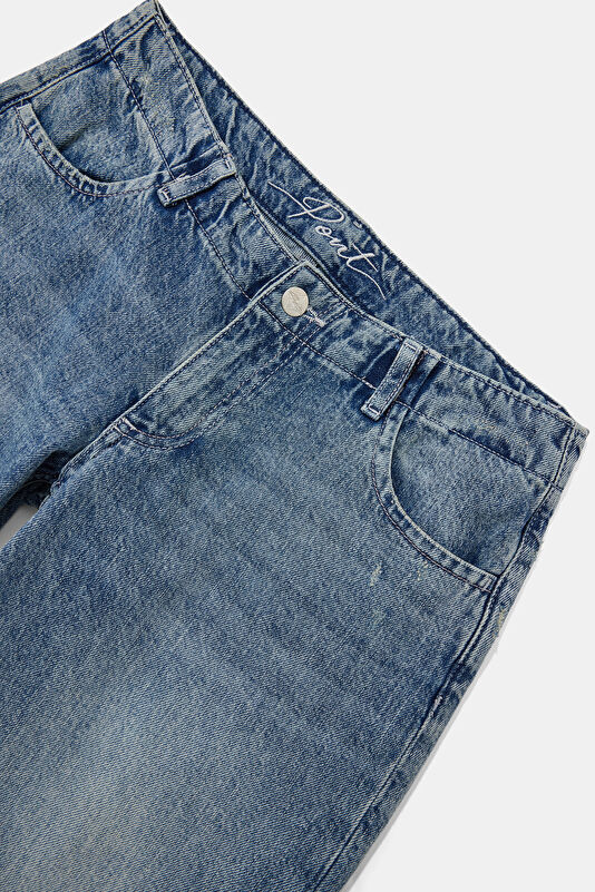 Blue Wide Leg Women's Jeans 3