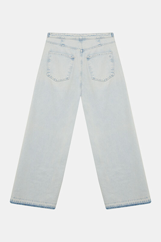 Ice Blue Wide Leg Women's Pants 2