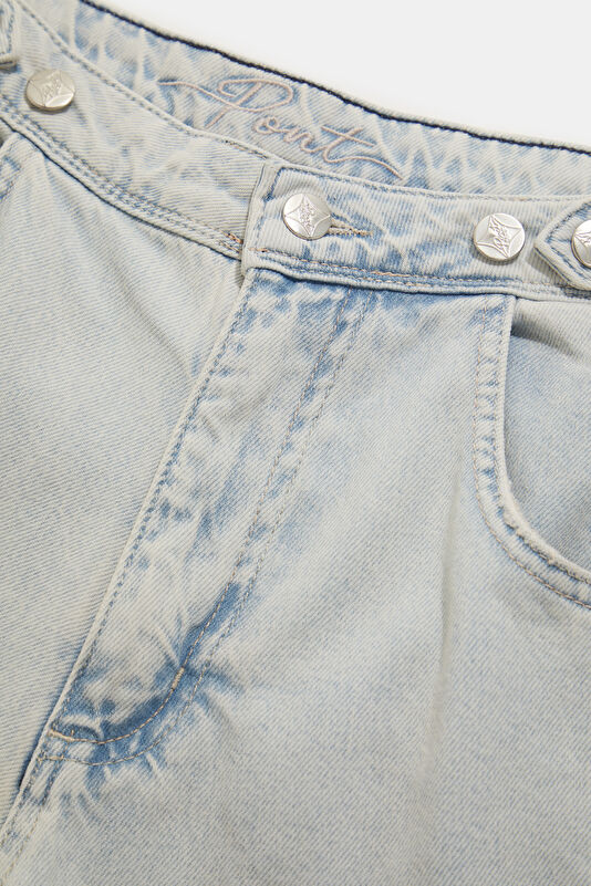 Ice Blue Wide Leg Women's Pants 3