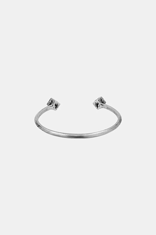Dice Bangle Silver Plated Bracelet 2