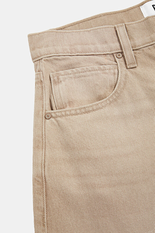 Cream Wide Leg Women's Jeans 4