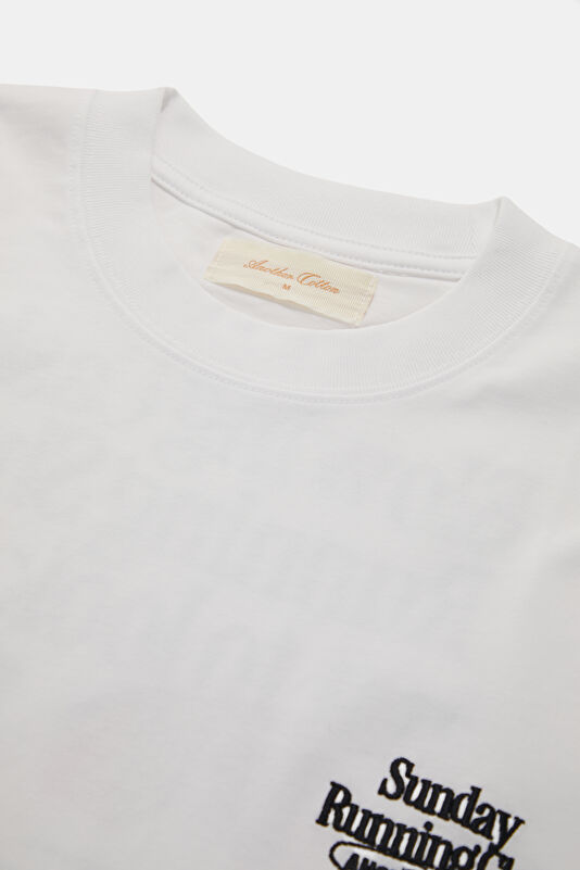 Relax Fit White Crew Neck Printed Men's T-Shirt 3