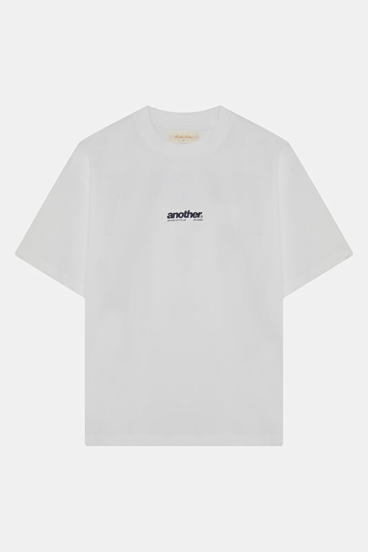 Men's Relaxed Fit White Crew Neck Printed T-Shirt