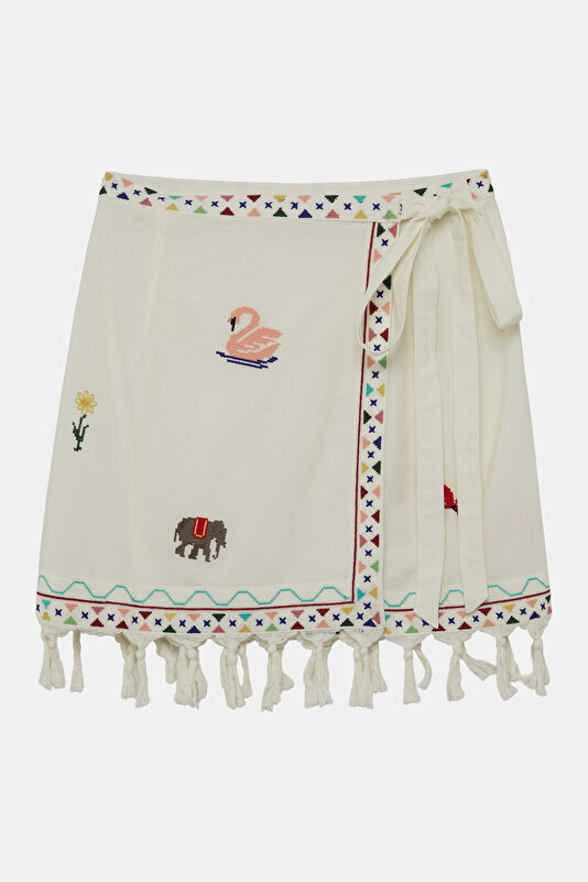 Cream Women's Skirt