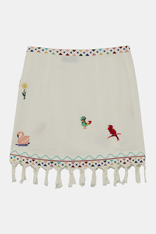 Cream Women's Skirt 2