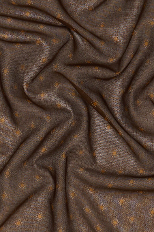 Dark Brown Patterned Scarf 2