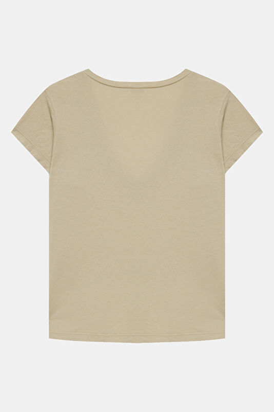 Light Khaki Women's T-Shirt 2