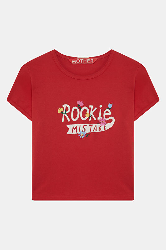 Relax Fit Red Printed Women's T-Shirt