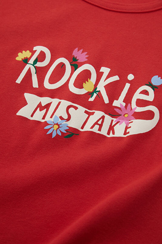 Relax Fit Red Printed Women's T-Shirt 4