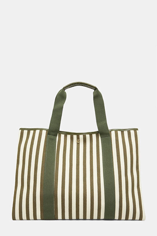 Traversée XXL Khaki Striped Bag