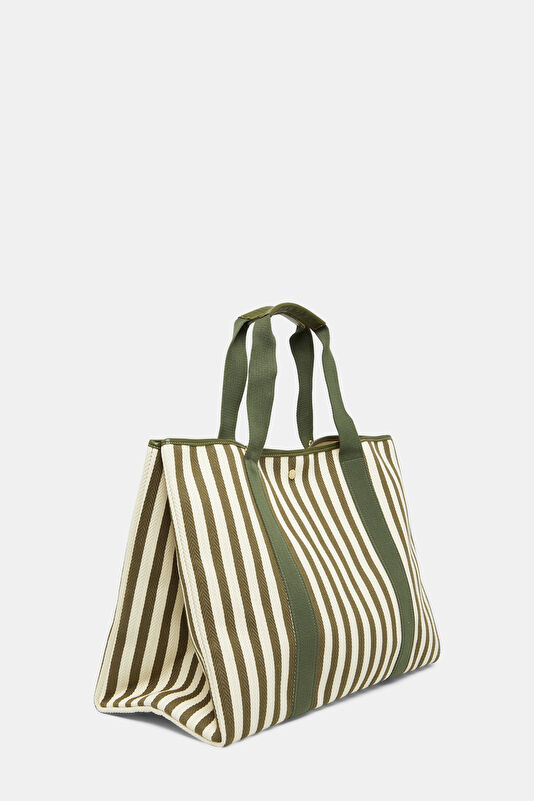 Traversée XXL Khaki Striped Bag 3
