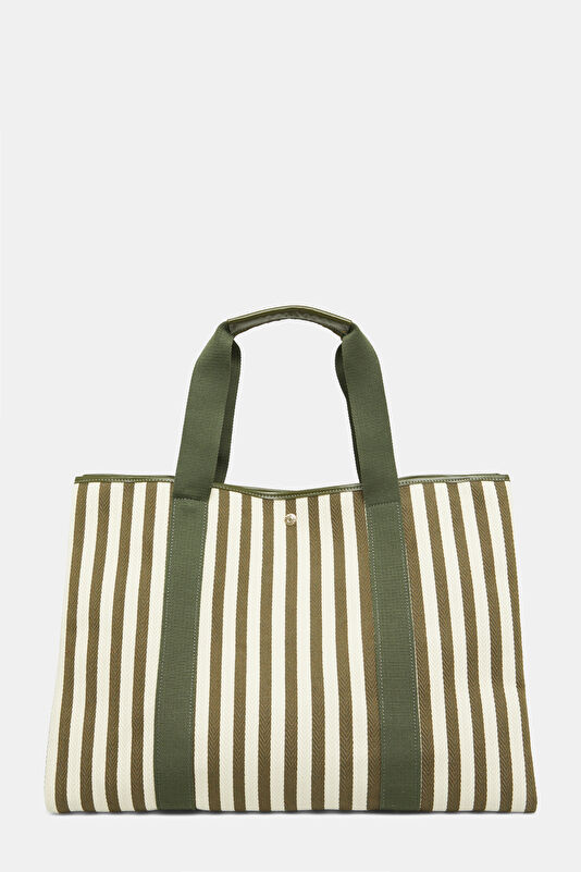 Traversée XXL Khaki Striped Bag 4