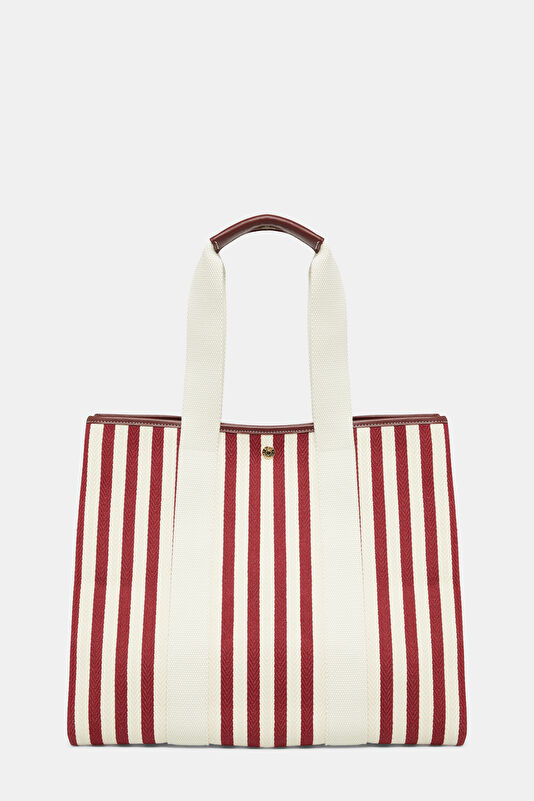 Traversée L Red Striped Bag 3
