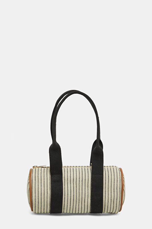 Duffle S Navy Striped Bag
