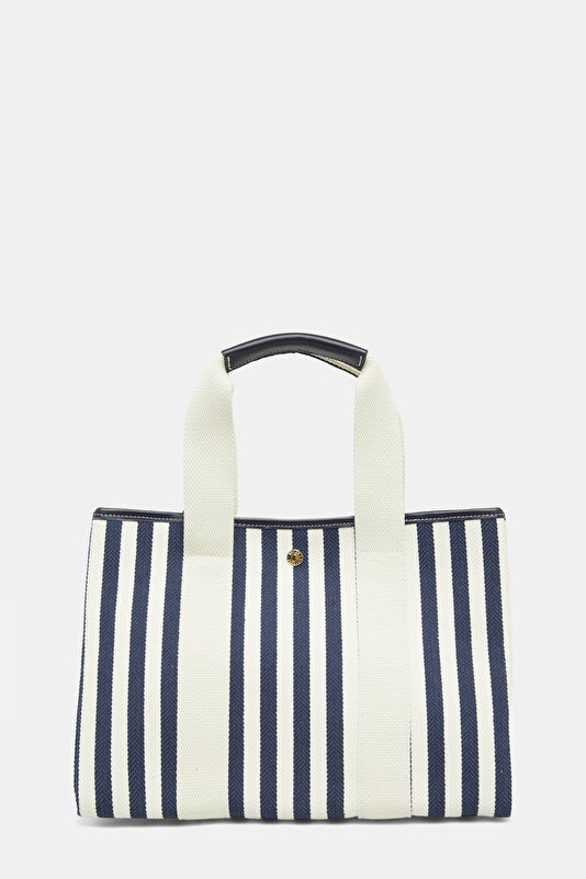 Traversée M Navy Striped Bag 4