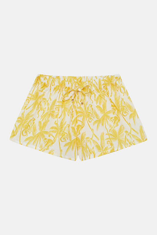 Sarı Desenli Kadın Bikini