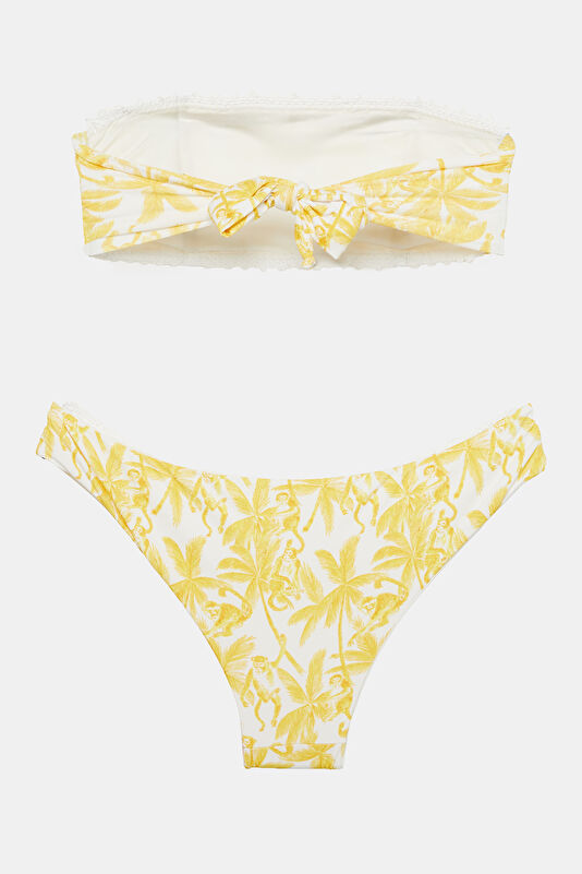 Sarı Desenli Kadın Bikini 2