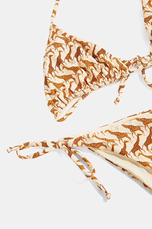 Ekru Desenli Kadın Bikini 3