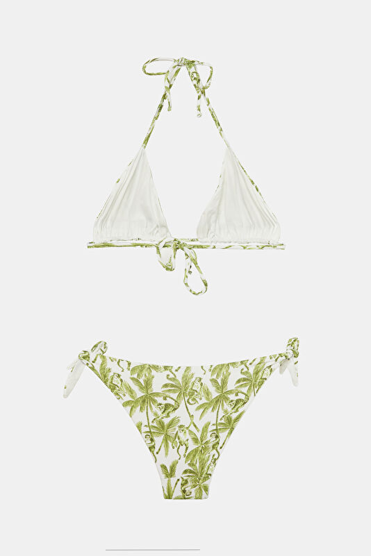 White Patterned Women's Bikini 2