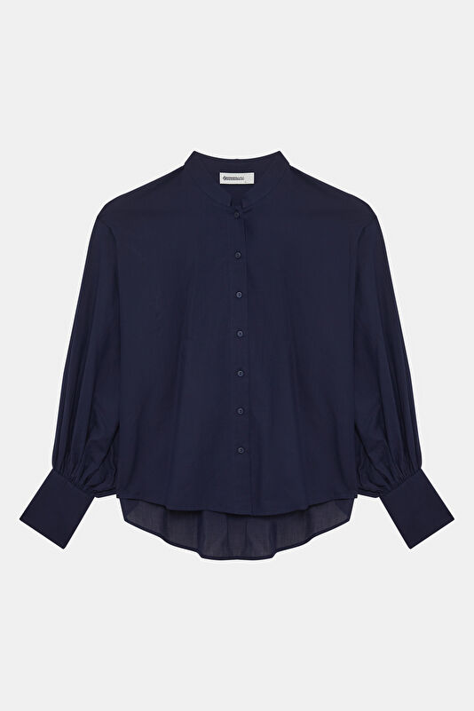 Navy Button-Down Women's Jacket 4