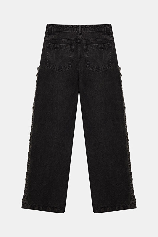 Antrasit Wide Leg Kadın Pantolon 4