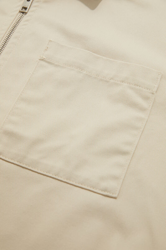Cream Zip-Up Men's Jacket 4