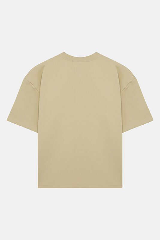Relax Fit Yellow Crew Neck Printed Men's T-Shirt 2