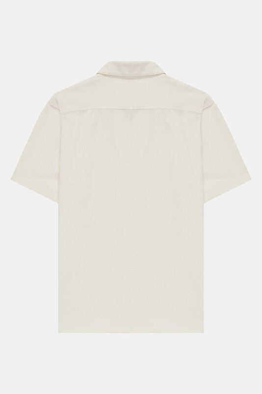 White Resort Collar Men's Shirt 2