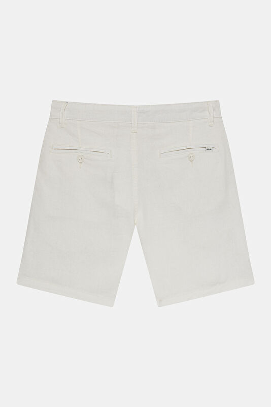White Linen Viscose Men's Shorts 2