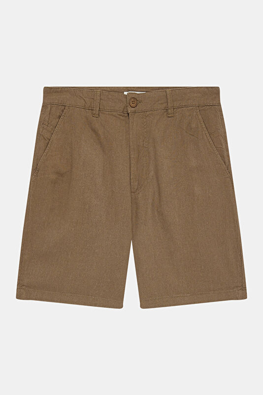 Brown Linen Viscose Men's Shorts
