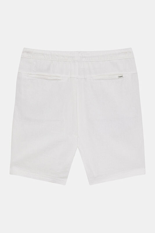 White Linen Viscose Men's Shorts 2