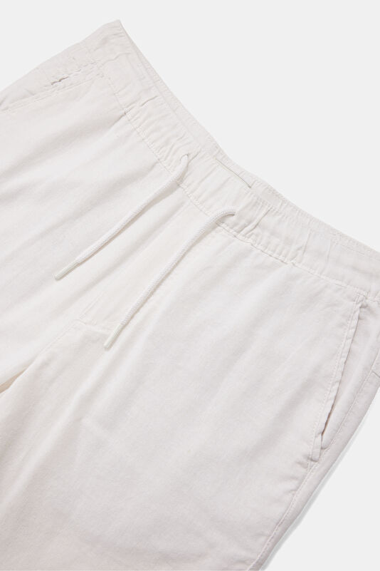 White Linen Viscose Men's Shorts 3