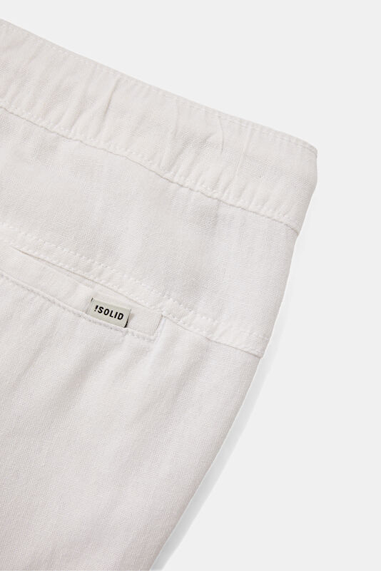 White Linen Viscose Men's Shorts 4