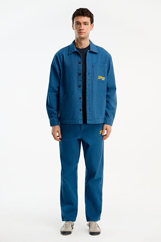 Blue Buttoned Men's Jacket 3