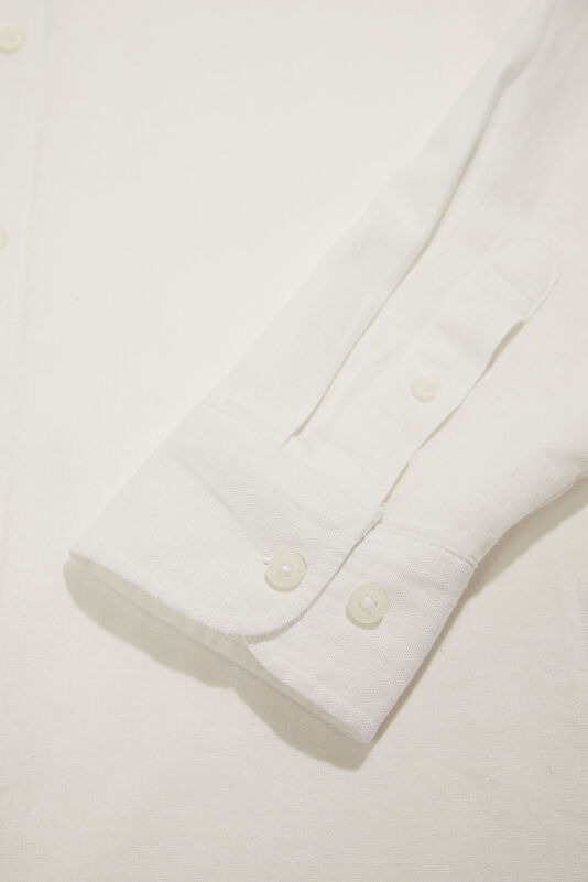 Relax Fit White Men's Shirt 4
