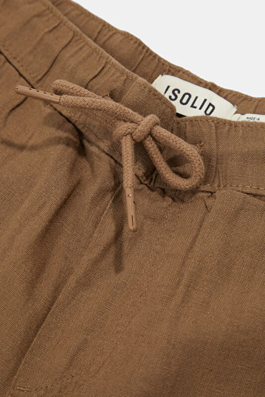 Brown Linen Viscose Men's Shorts 3