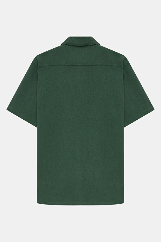 Green Resort Collar Men's Shirt 2
