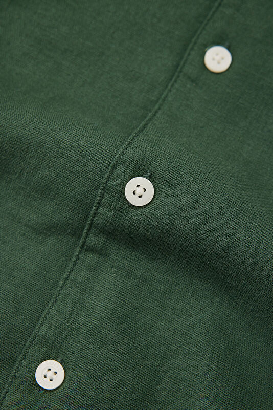 Green Resort Collar Men's Shirt 4