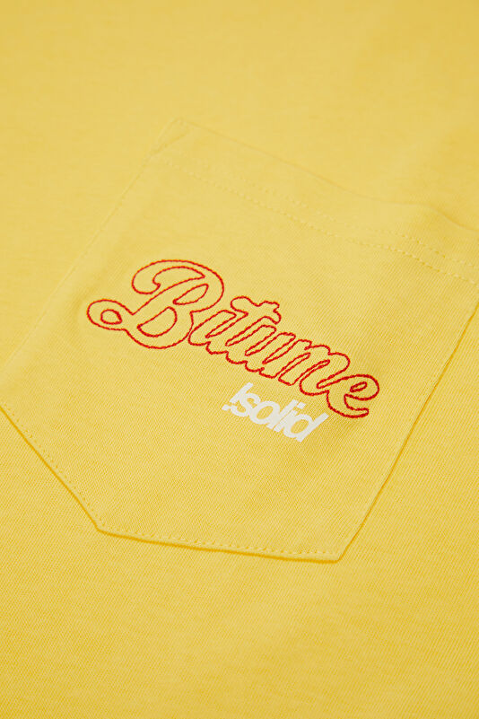 Relax Fit Yellow Crew Neck Printed Men's T-Shirt 4