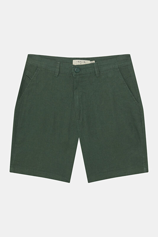 Green Linen Viscose Men's Shorts