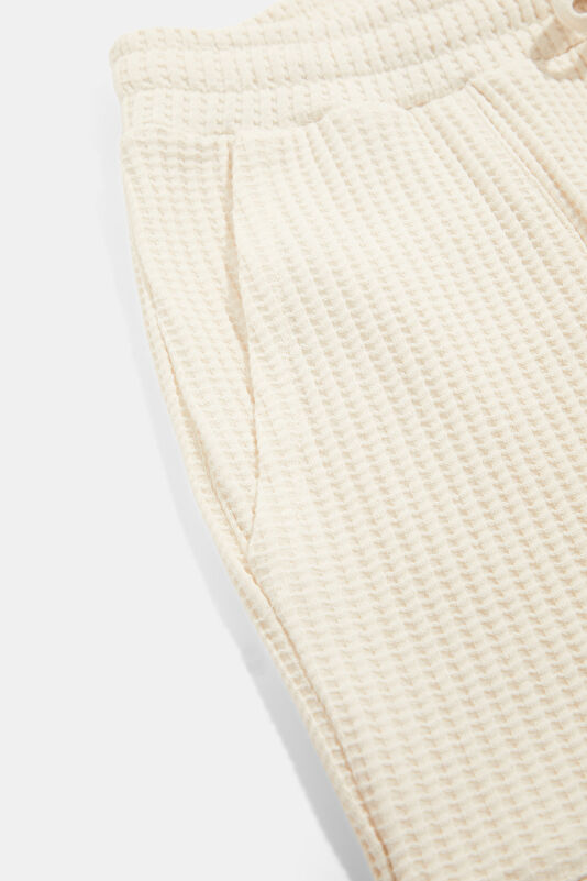 Ecru Cotton Elastane Men's Shorts 4